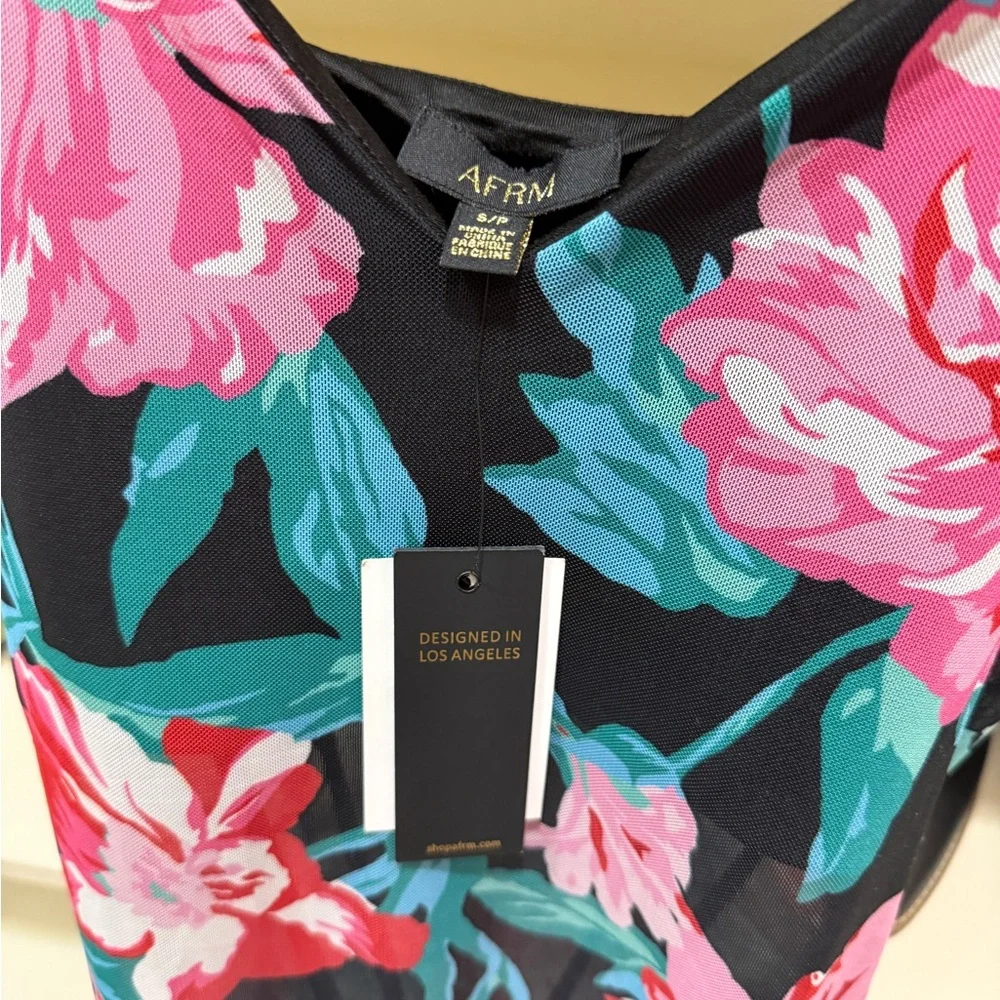 Revolve AFRM Floral Mesh Midi Dress - Picture 7 of 7